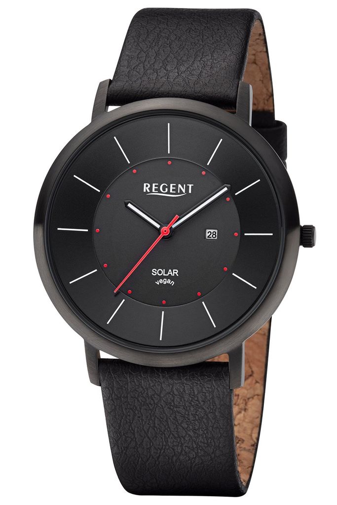 Regent 11110936 Herren-Solaruhr Schwarz