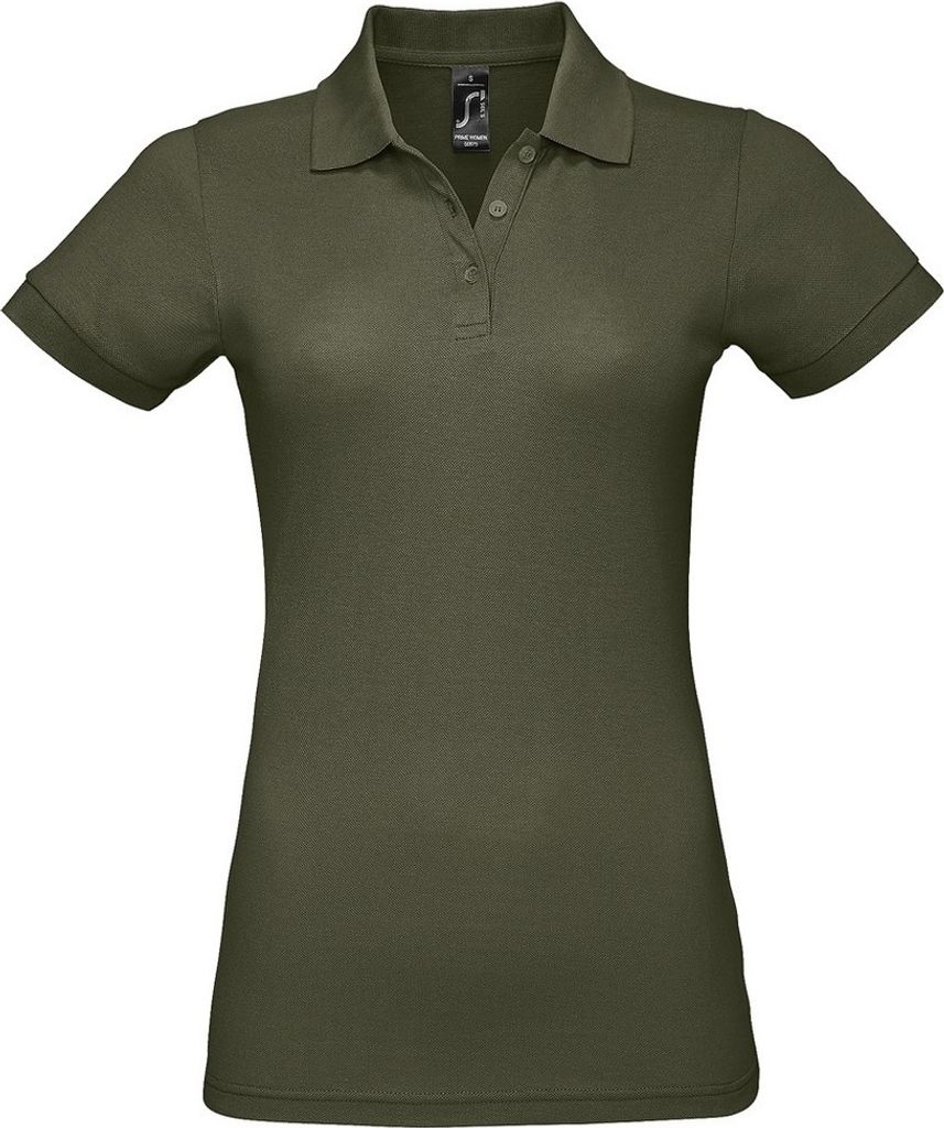 SOLS Prime Damen Pique Polo-Shirt, Kurzarm PC494 (3XL) (Army-Grün)