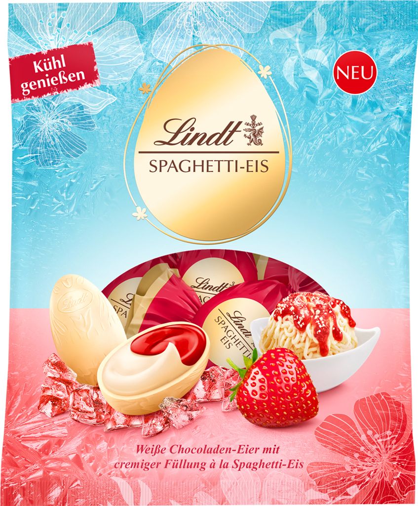 Lindt Lindor Spaghetti Ice Cream Eggs Biała Czekolada z Zdjęcie produktu