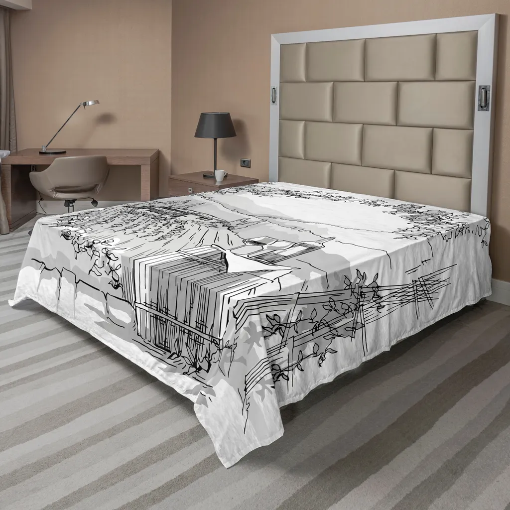 Lenzuolo Arredo ABAKUHAUS 266x260 cm Grigio Stile Mediterraneo