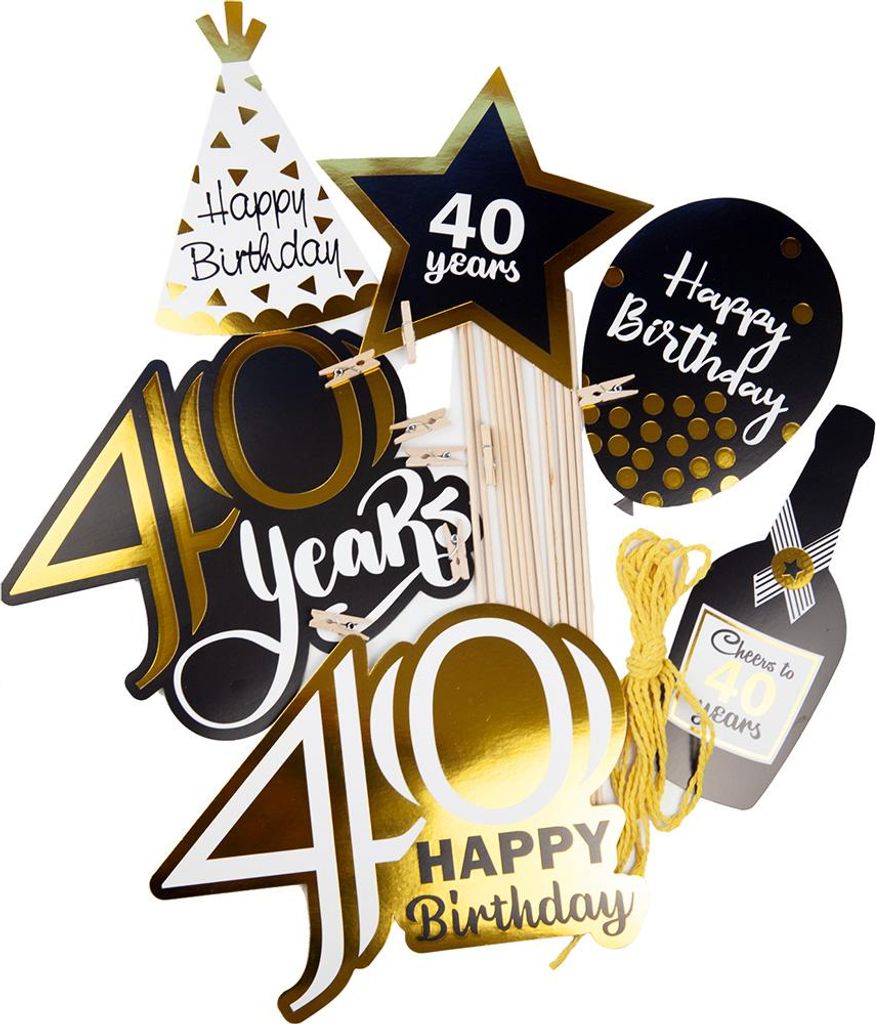 Geburtstagsdekorationen zum 40. Geburtstag Set