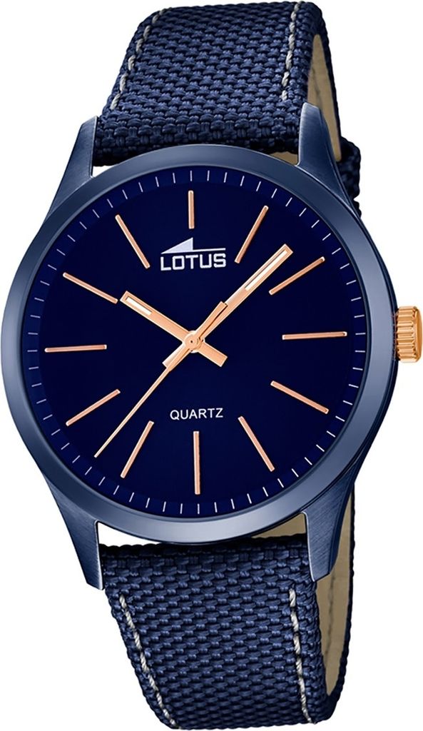 Lotus Leder Herren Uhr L18166/2 Armband-Uhr blau Elegant Minimalist D2UL18166/2