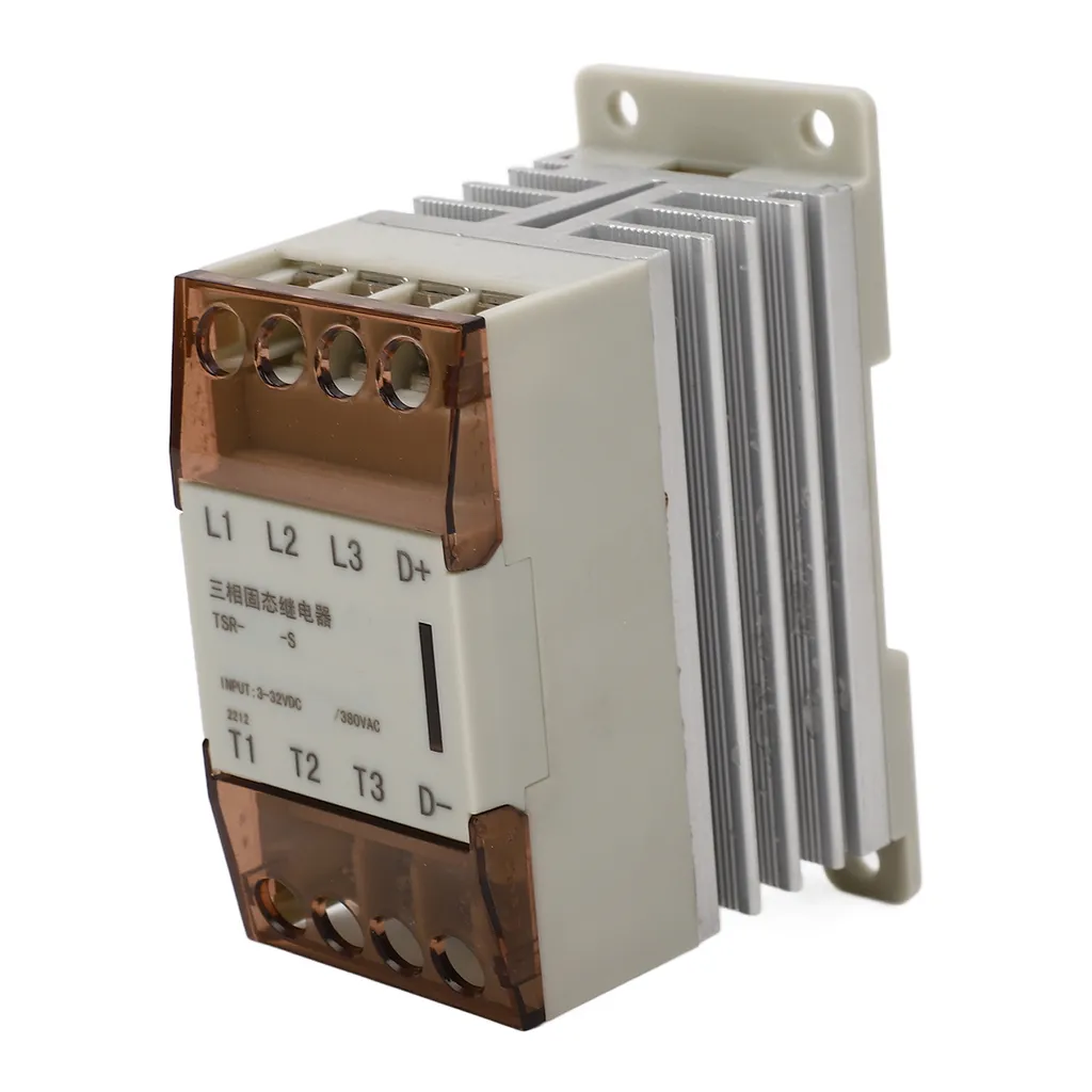 Relais statique triphasé AC-DC de type industriel avec radiateur intégré - 2
