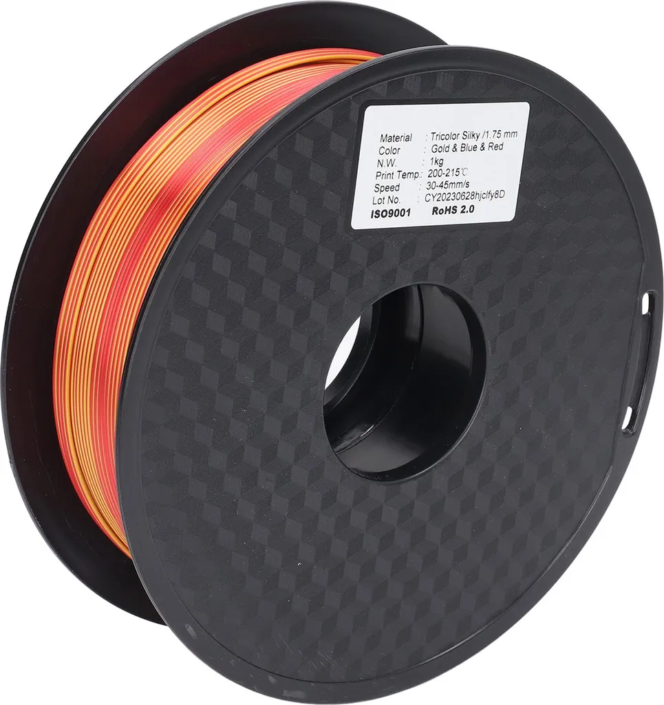 Filament PLA 1.75mm Or Bleu Rouge souple pour impression 3D de précision - 3
