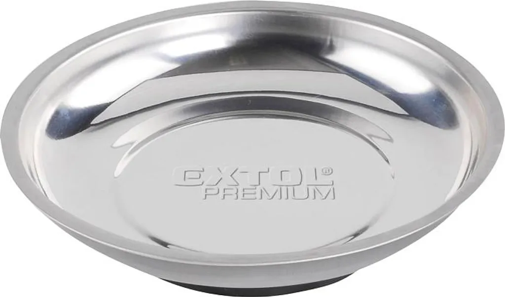 Ciotola magnetica in acciaio inox, 150 mm, profondità della ciotola 25 mm, diametro del magnete 80 mm EXTOL-PREMIUM