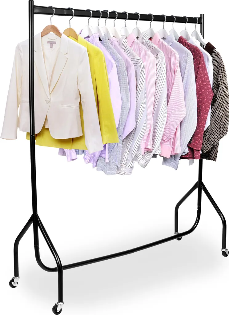 KOJO Penderie sur Roulettes Noire - Solution Rangement Dressing Mobile