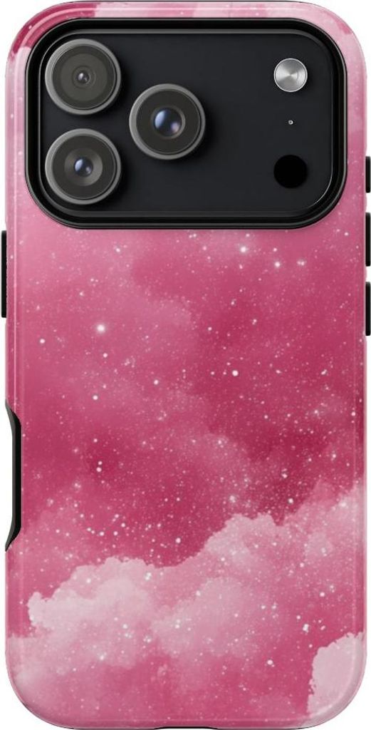 Glänzende Wolkenlandschaft in Rosa – Hülle Kompatibel mit iPhone 17 Pro