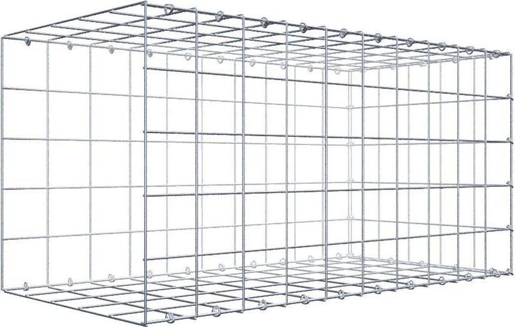 Anbaugabione Typ 2 100 cm x 50 cm x 50 cm (L x H x T), Maschenweite 10 cm x 10 cm, C-Ring