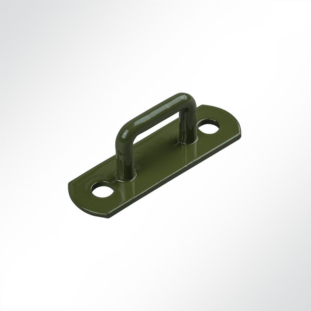 Lysel Riemenkrampe Jeep/VW, (BxHxL) 15x11x50mm in grün (10 Stück)