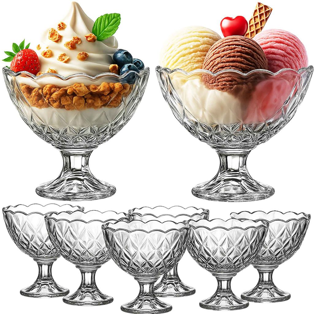 Eisbecher 6 Stück SET Eisschalen Dessertschale Eisgläser Produktbild 