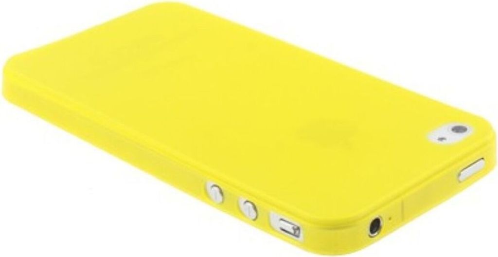 Schutzhülle Case TPU für Handy iPhone 4 / 4s transparent/gelb