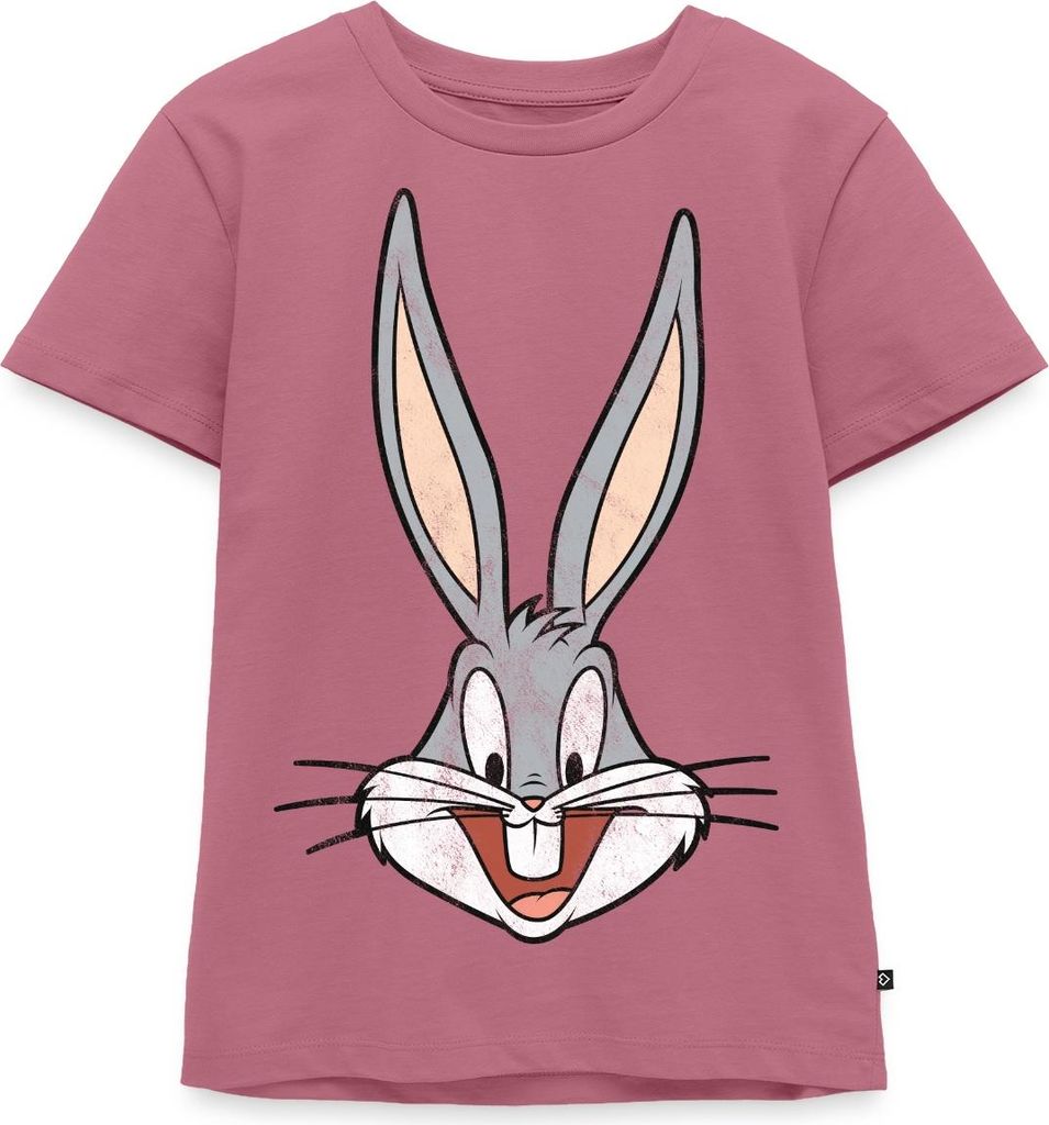 Spreadshirt Looney Tunes Bugs Bunny Kopf Vintage Kinder Premium T-Shirt, 134/140 (8 Jahre), Mauve