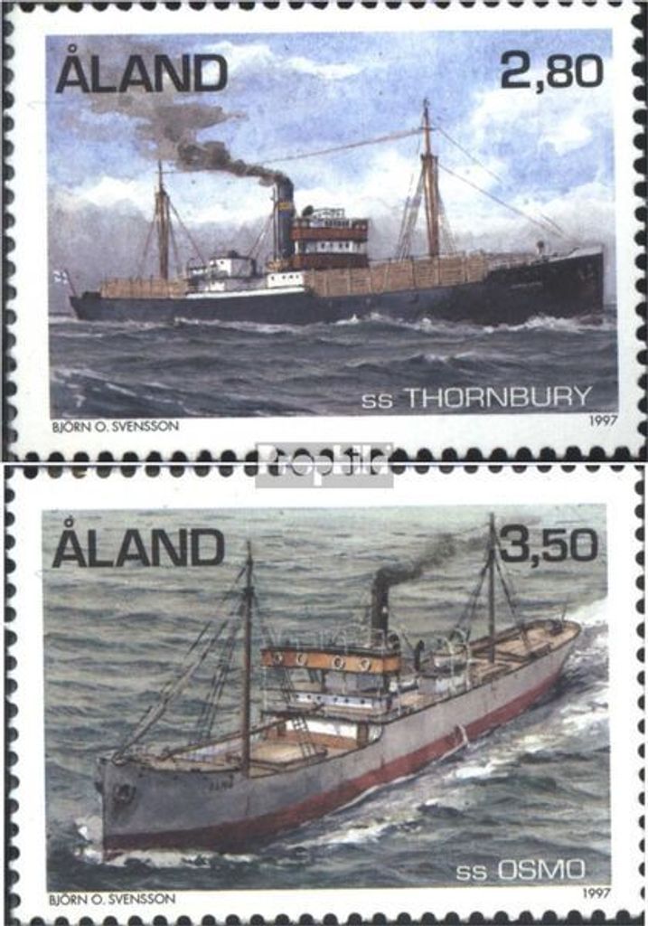 Briefmarken Finnland - Aland 1997 Mi 131-132 (kompl.Ausg.) gestempelt Dampfschiffe