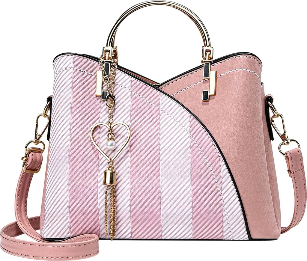 STILVORA Handtaschen, Große Damen Farbblock Umhängetasche, Modische Schultertasche mit viel Stauraum für Alltag & Shopping, Rosa