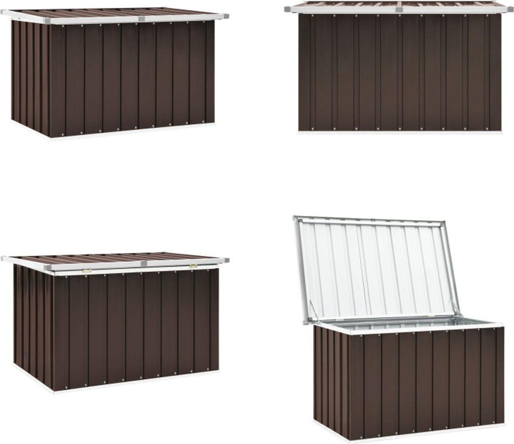 vidaXL Gartenbox Braun 109 x 67 x 65 cm - Aufbewahrungsbox - Aufbewahrungsboxen - Garten-Kissen-Box - Garten-Kissen-Boxen