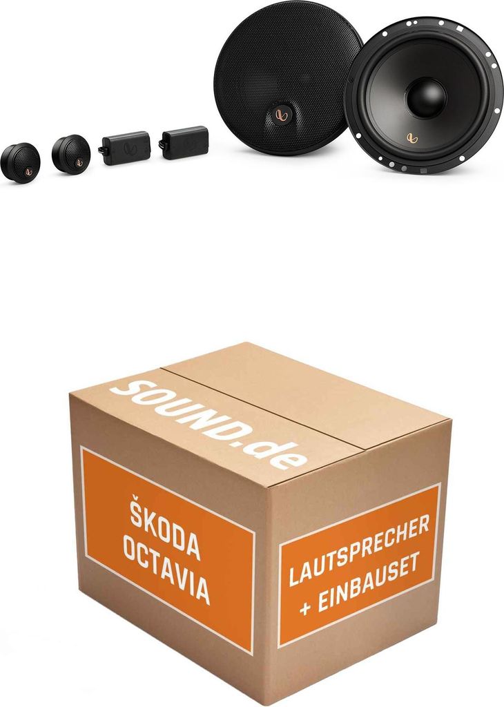 Lautsprecher Boxen Einbaupaket Front Infinity Alpha 603C passend für Skoda Octavia IV Typ NX | 90Watt RMS