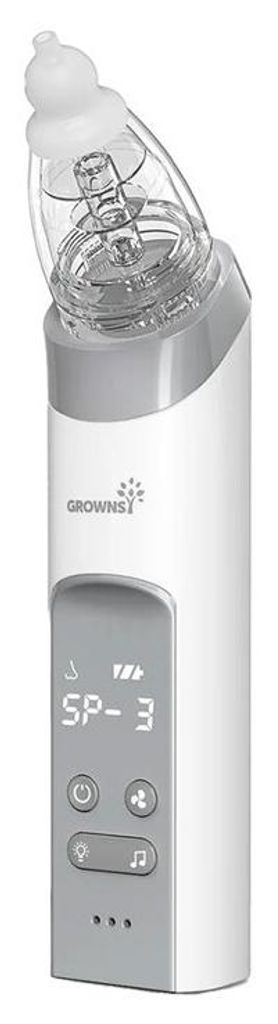 Aspirateur nasal Grownsy pour bébé, 3 embouts, gris Image du produit 