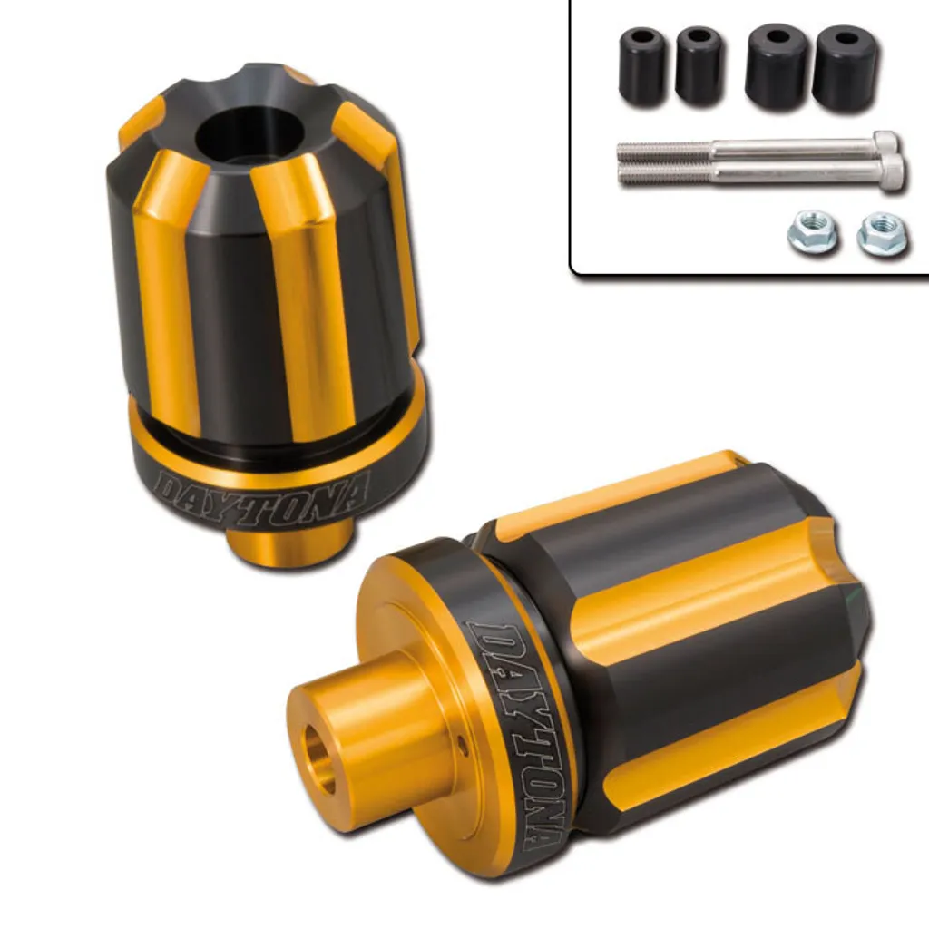 Embouts de Guidon Moto Universels Daytona Groove Dorés pour Tube 22mm