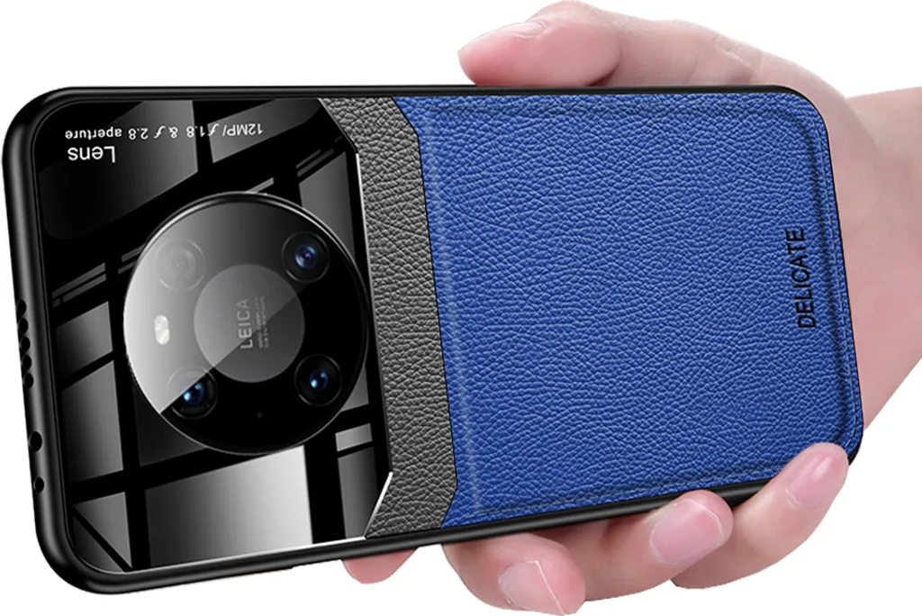 Custodia Huawei Mate 40 Pro Antiscivolo - Hybrid TPU & Vetro Blu