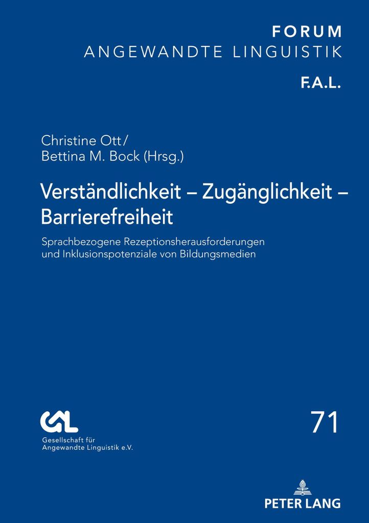 Verständlichkeit - Zugänglichkeit - Barrierefreiheit