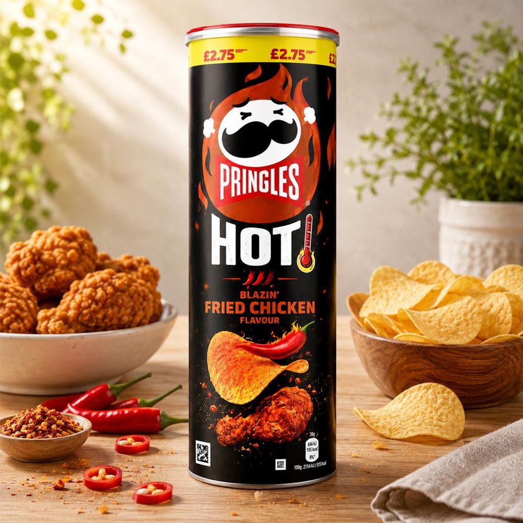 Pringles Hot Blazin' Fried Chicken 160g (UK) Produktbild 