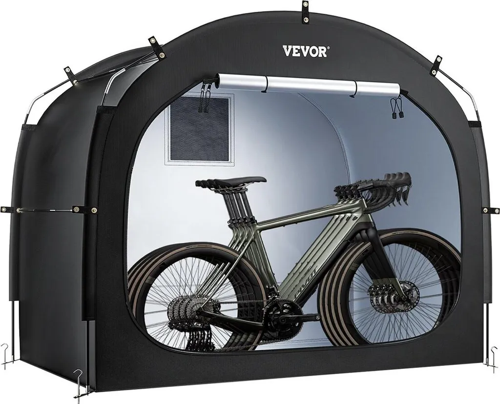 Tente de rangement pour vélos d'extérieur étanche gris XL modèle T45