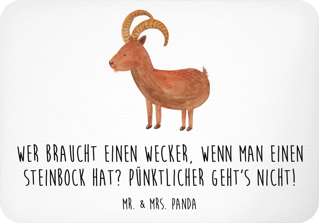 Mr. & Mrs. Panda magnet Steinbock Wecker - Weiß - Geschenk, Tierkreiszeichen, Geschenke Sternzeichen, Notizhalter, Persönlichkeit, zettelhalter, ...