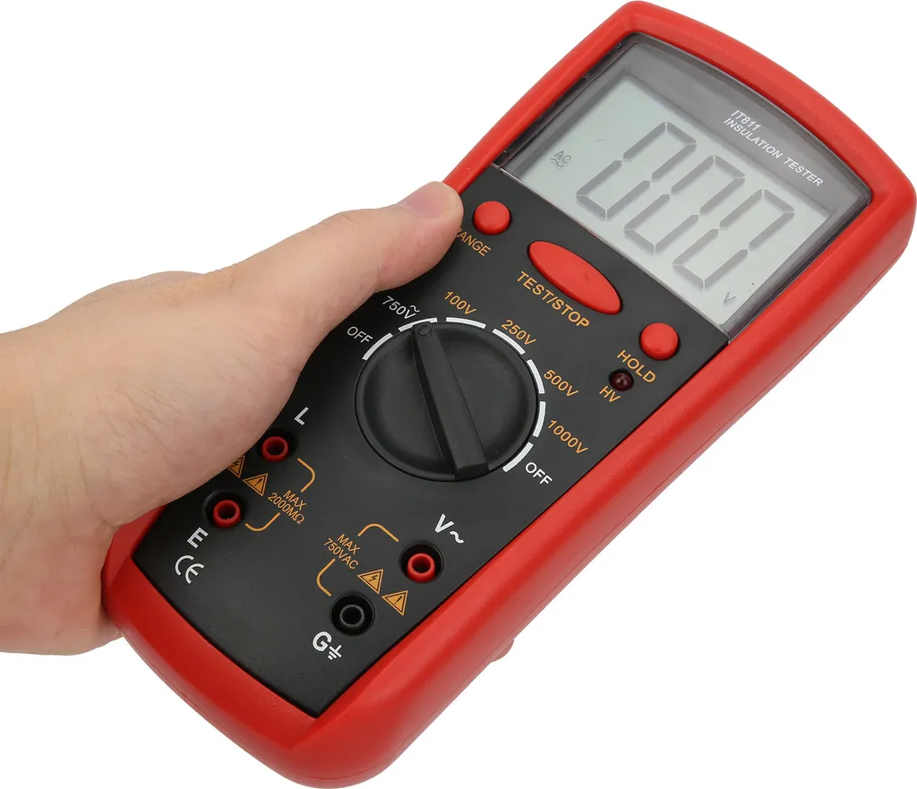 Mégohmmètre IT811 : Testeur de résistance d'isolement avec écran LCD