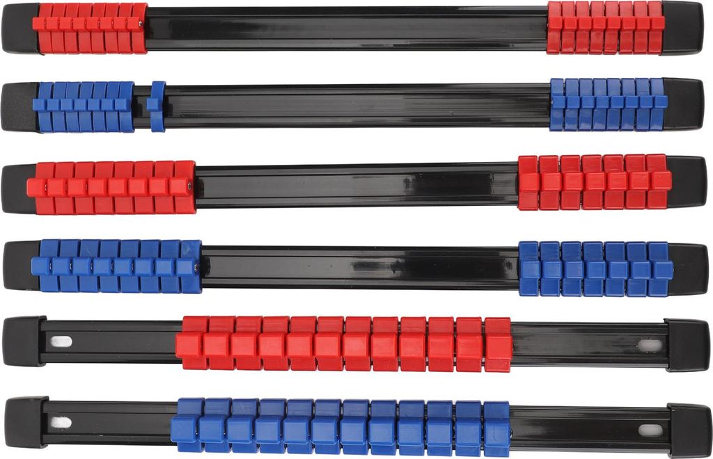 6PCS Drive Socket Organizer Holder 1/4in 3/8in 1/2in SAE und metrische Schiene für flache tiefe Steckdosen