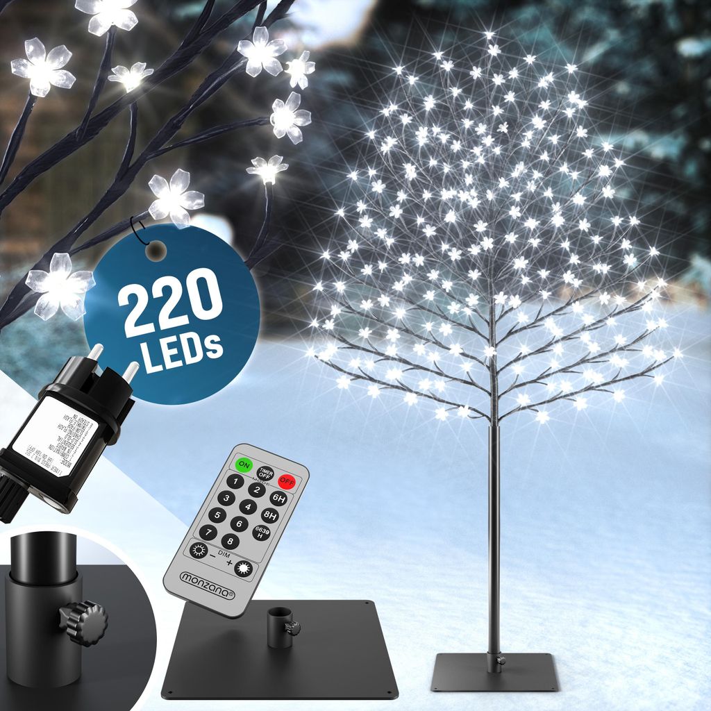 MONZANA Kirschblütenbaum 220 cm 220 LED Kaltweiß Produktbild 