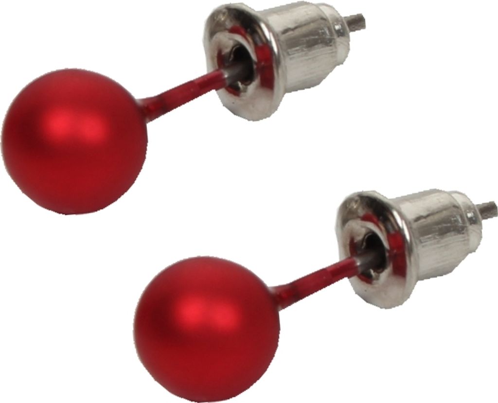 Mini Ohrstecker Ohrringe in der Farbe Rot