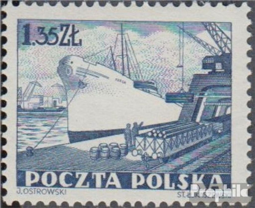 Briefmarken Polen 1953 Mi 808 postfrisch Handelsmarine