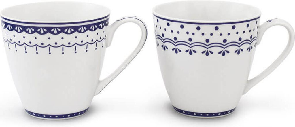 Leander Becherset, 0,30 l, Tschechisches Porzellan, HyggeLine, blau, Leander, 2 Stück