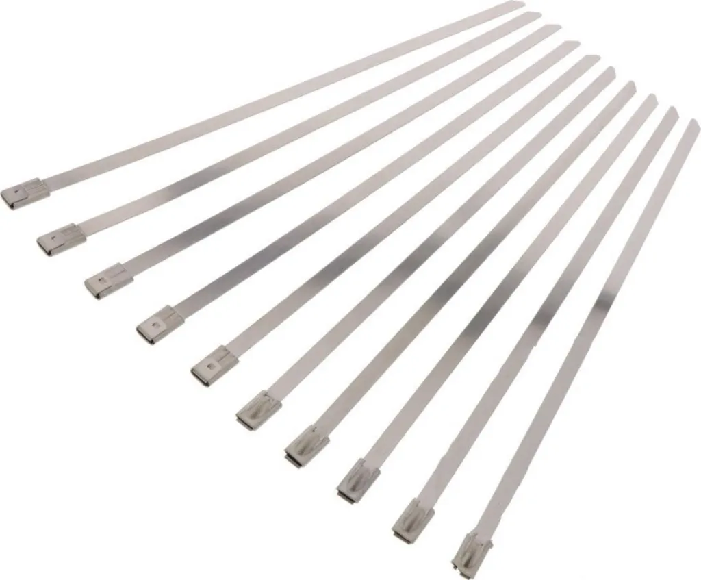 Fascette JMP 4,45x200mm V2A 10 pz - Acciaio Inox Alta Resistenza Moto