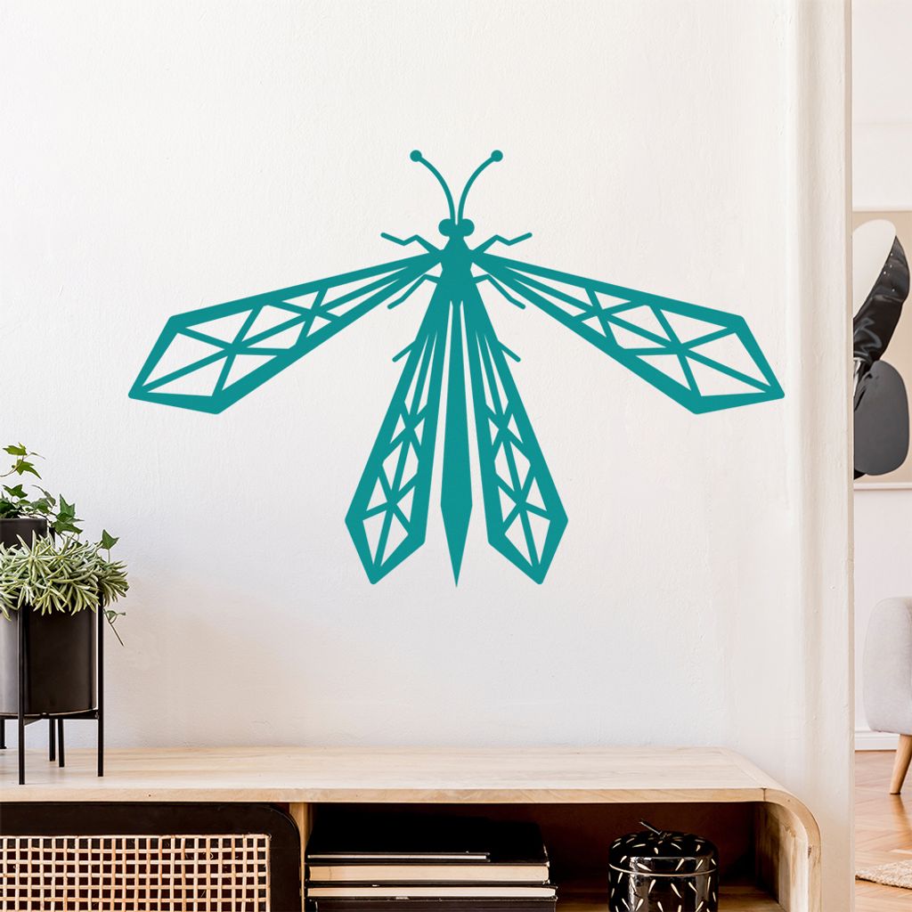 Libellen Polygon Wandtattoo Wandaufkleber Wall Sticker - Dekoration, Küche, Wohnzimmer, Schlafzimmer, Badezimmer