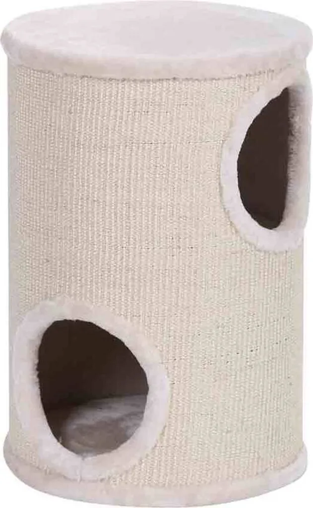 Tonneau pour chat beige Nobby : cachette idéale et griffoir d'intérieur