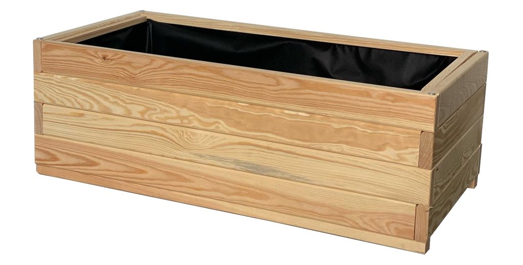 Massiver Holz Pflanzkasten Blumentopf Maße 80 x 30 x 27,5 Produktbild 