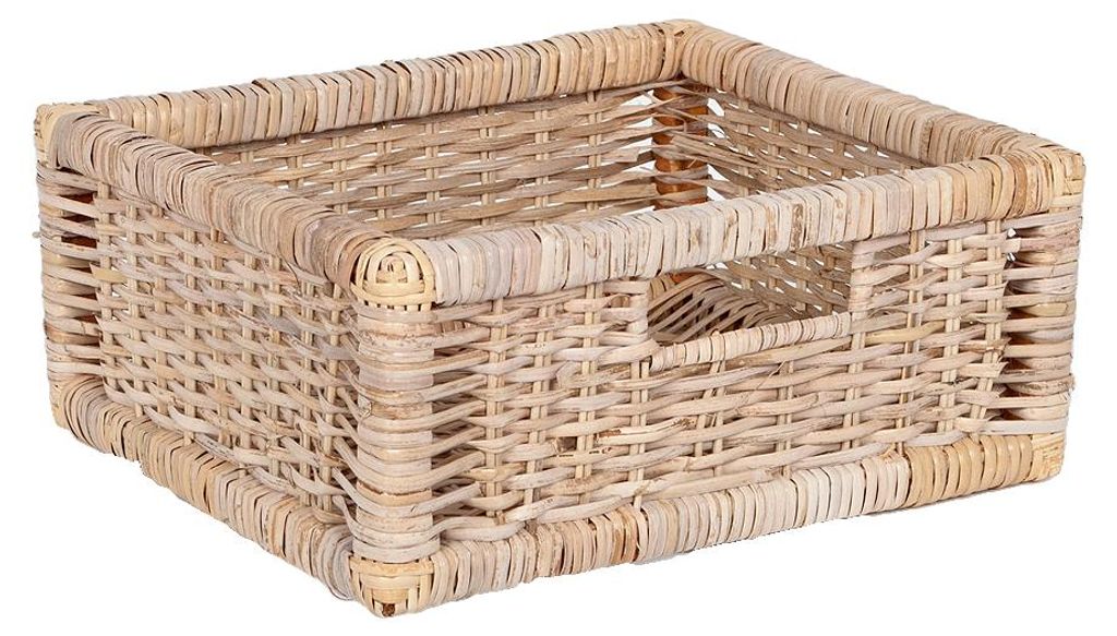 Handgeflochtener Rattan Aufbewahrungskorb Natur CESTA-Med Produktbild 