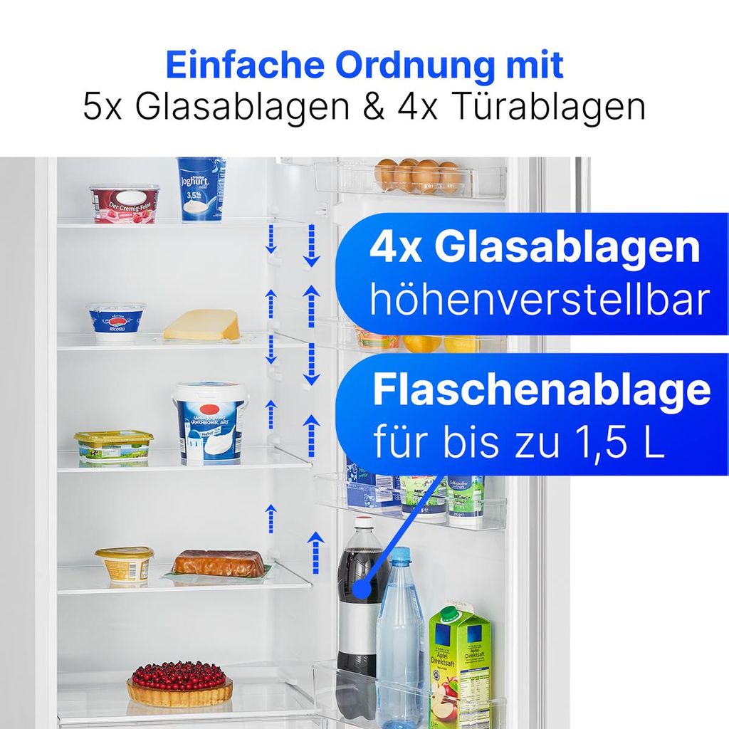 Bomann® Kühlschrank ohne Gefrierfach |  | 143cm | 5 Ablagen Produktbild 