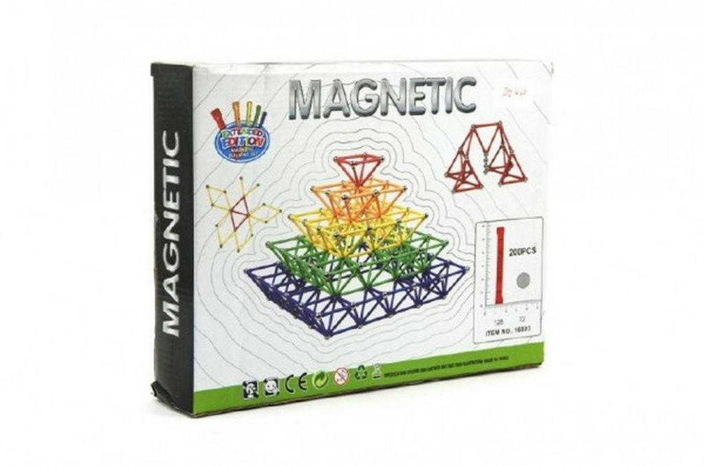 Magnetická stavebnice 200ks  30x23x6cm. Obrázek produktu 