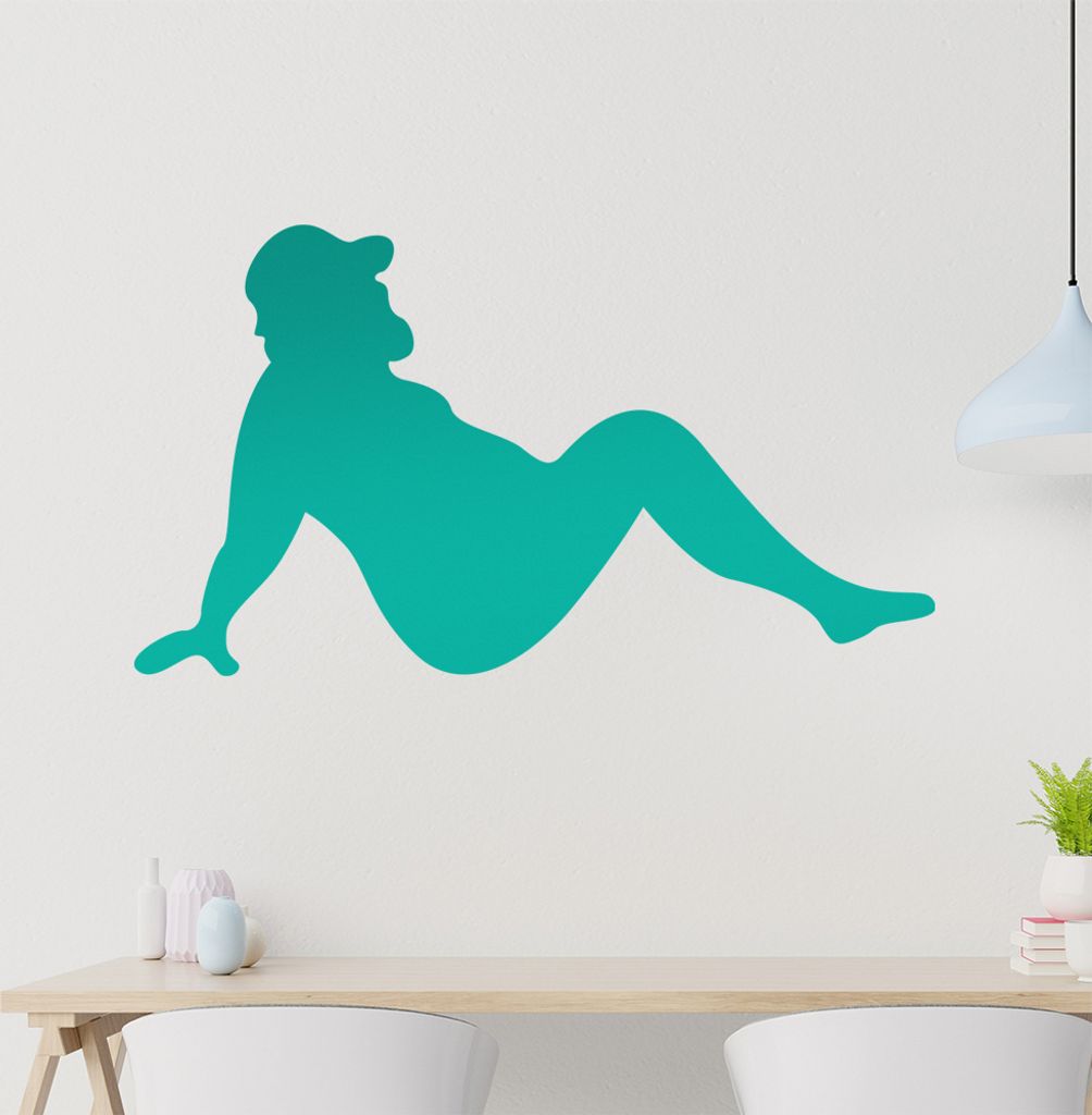 chillender Trucker Wandtattoo in 6 Größen - Wandaufkleber Wall Sticker - Dekoration, Küche, Wohnzimmer, Schlafzimmer, Badezimmer
