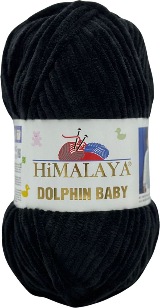 Himalaya Dolphin Baby – Chenillewolle 80311 schwarz