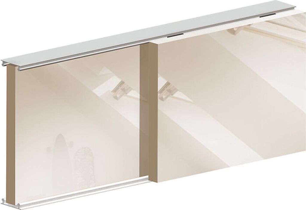 Schiebetürbeschlag SLID'UP 130, Laufschiene 180 cm, 2 Türen Produktbild 