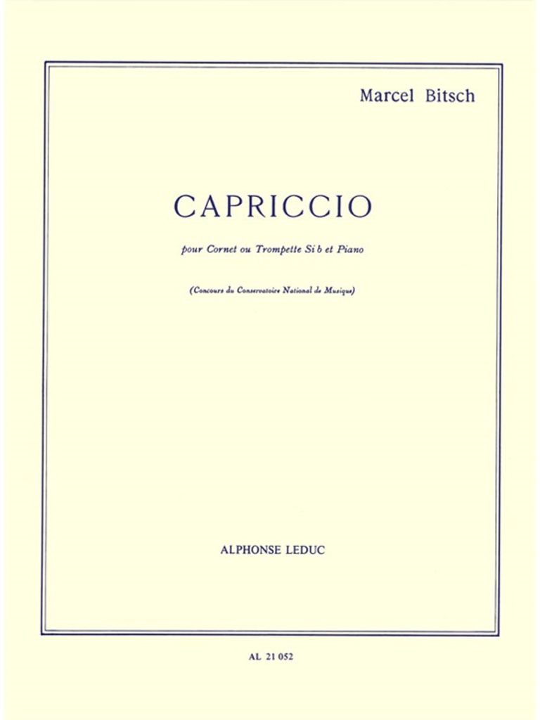 Capriccio pour cornet ou trompette et piano