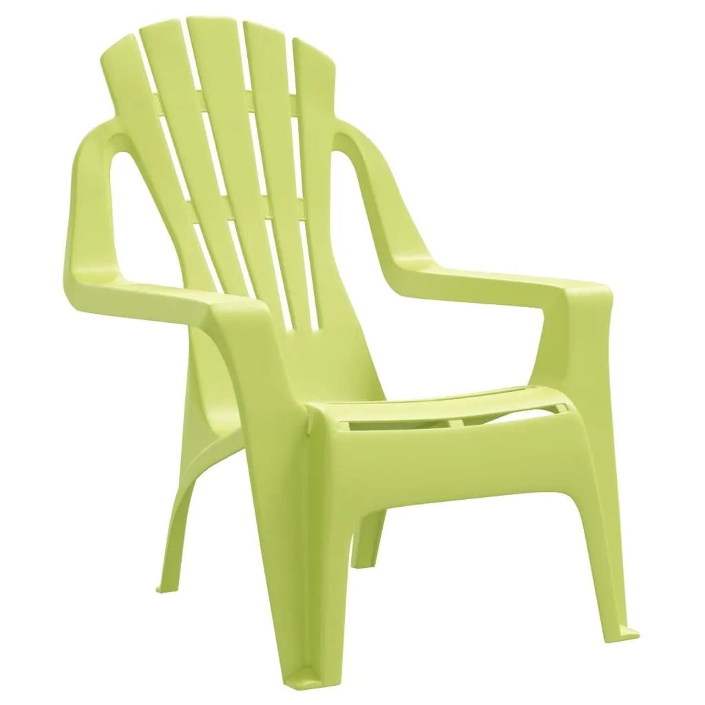 Chaises de jardin enfant robustes et légères - Lot de 2 Vert aspect bois - 3