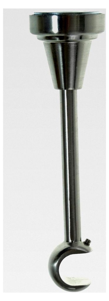 Träger 19 mm Gardinenstange Edelstahl Look 1-läufig oder 2-läufig oder Verlängerung wählbar