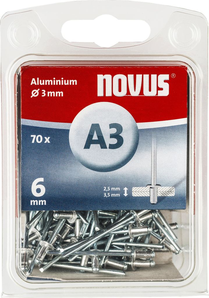 NOVUS Blindniete A 3 X 6 ALU 70ST
