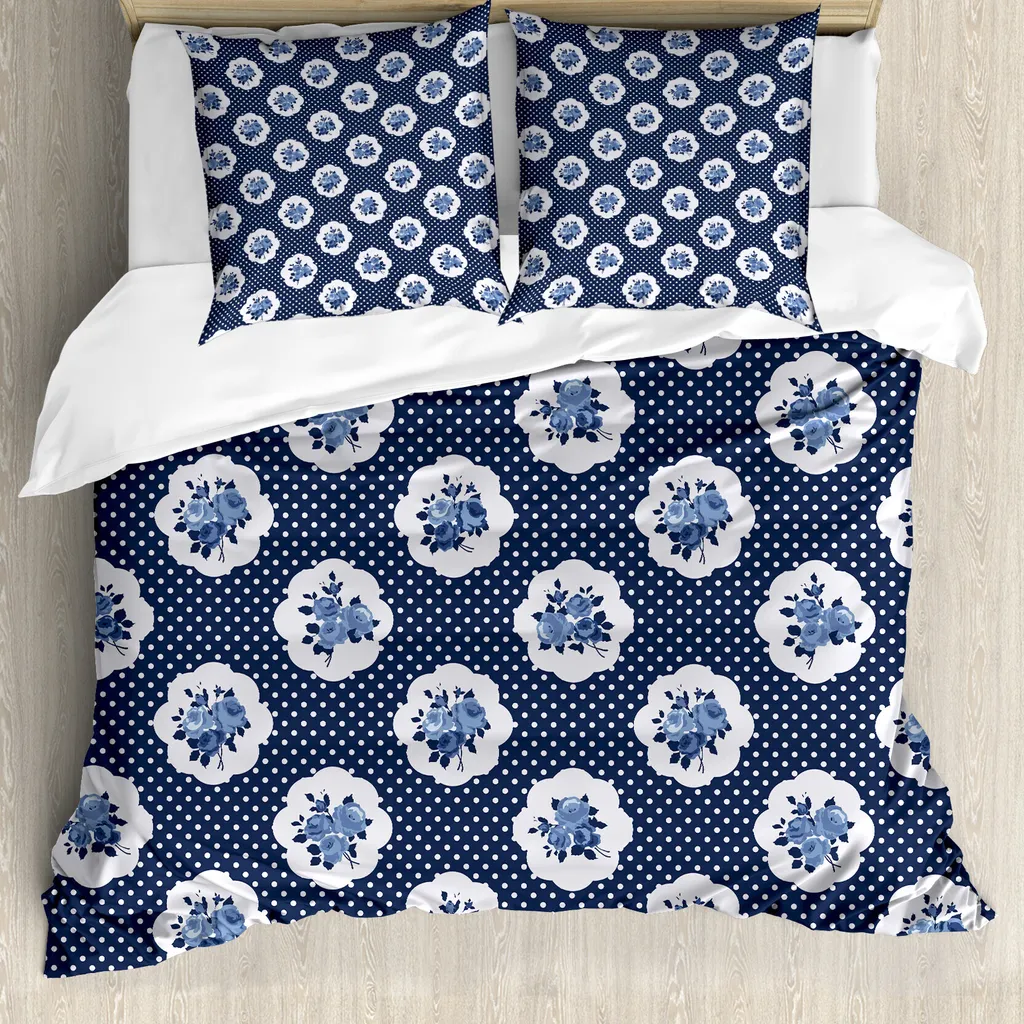 Set Letto ABAKUHAUS Shabby Flora 200x200 - Design Fiori e Pois