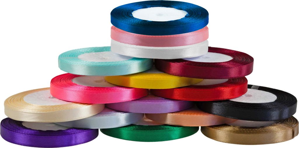22,5m Satinband 10mm Dekoband Geschenkband Schmuckband