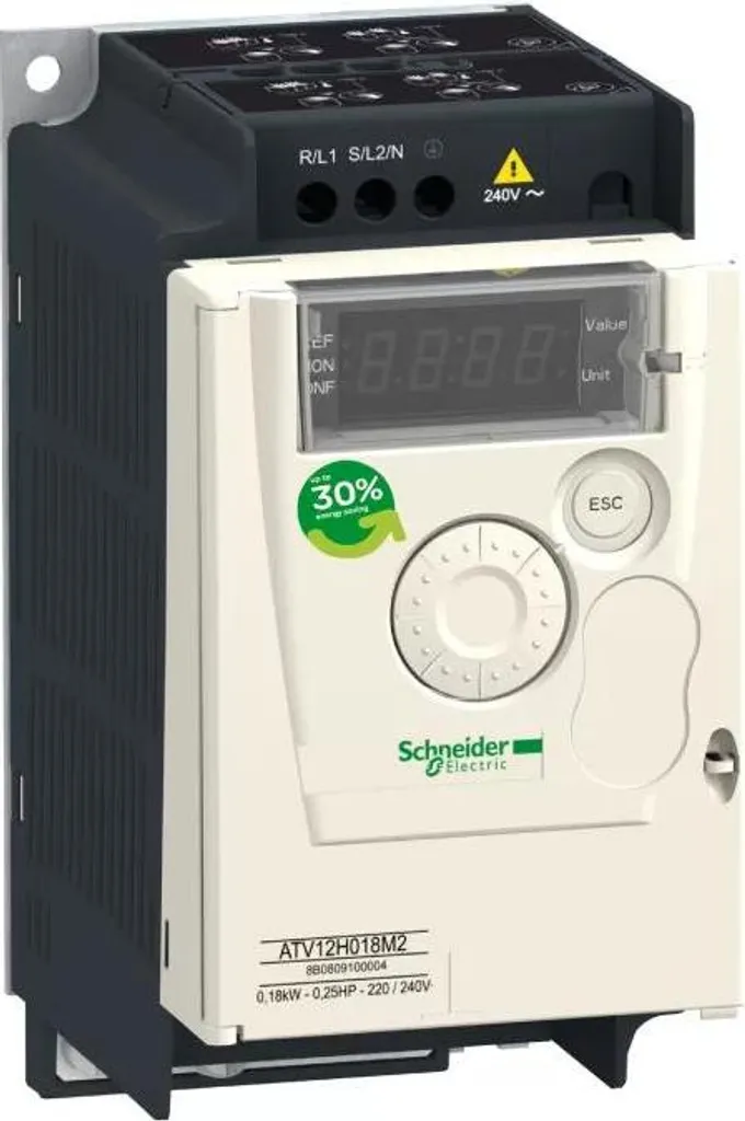 Schneider Electric ATV12H018M2 Variateur de Vitesse 0.18kW Monophasé